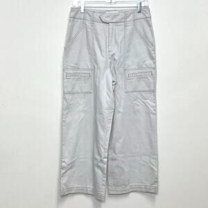 By Anthropologie Cropped Wide Leg Cargo Pants Size 6